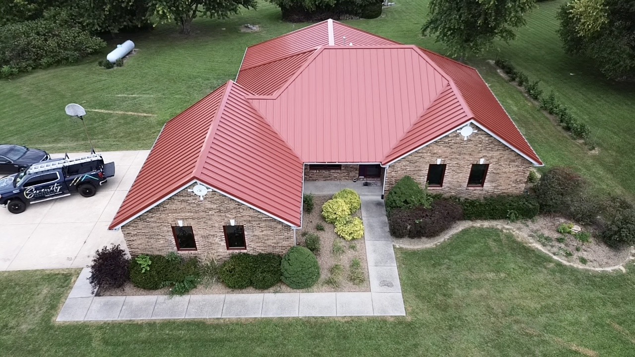 Standing Seam Red Metal Roof Installation St. Charles in St. Charles, MO